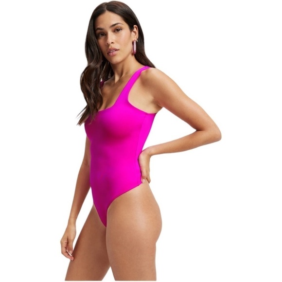 Good American Scuba Modern Tank Bodysuit Fuchsia Pink NWT Women’s Size 4X - Picture 8 of 17